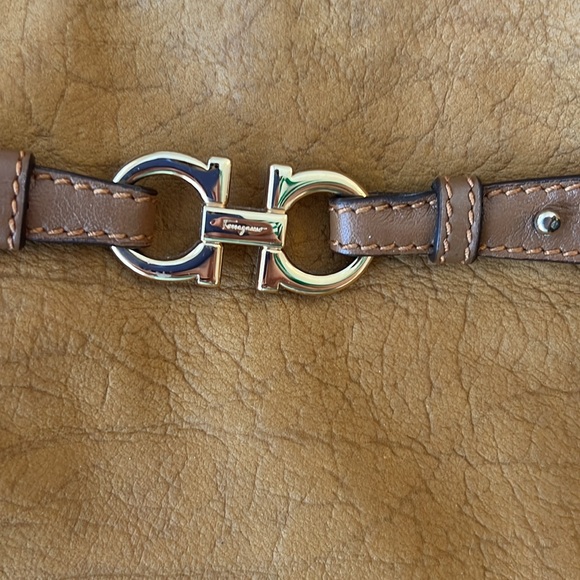 Salvatore Ferragamo Brown Suede Shoulder bag—receipt on request (authentic) - Picture 2 of 9